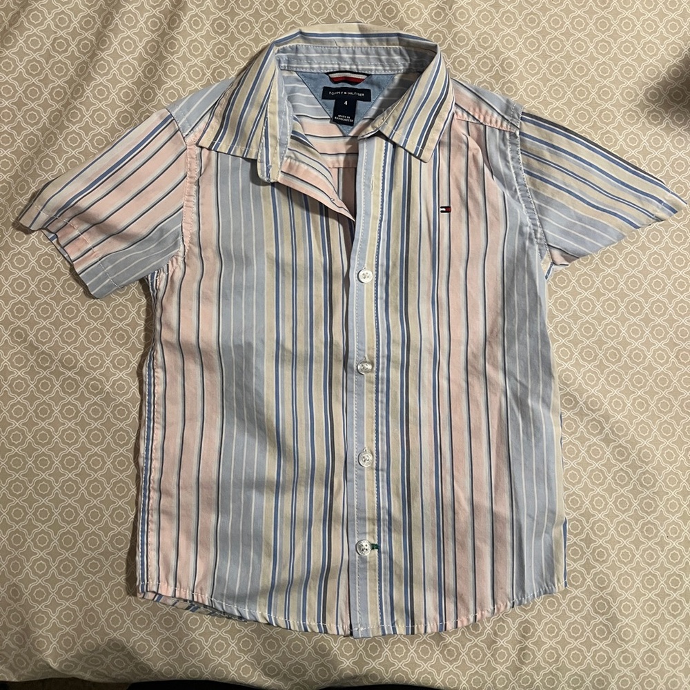 Tommy Hilfiger Pastel Striped Button-Up Shirt